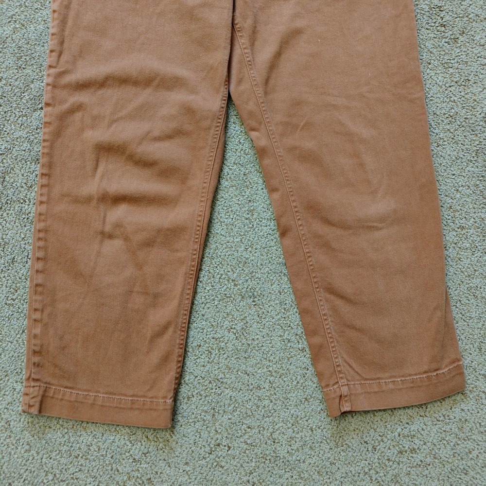 QUINCE Women Cropped Pants 12 Rust Organic Cotton Twill Minimalist LB49339-CFL01 - Picture 3 of 15